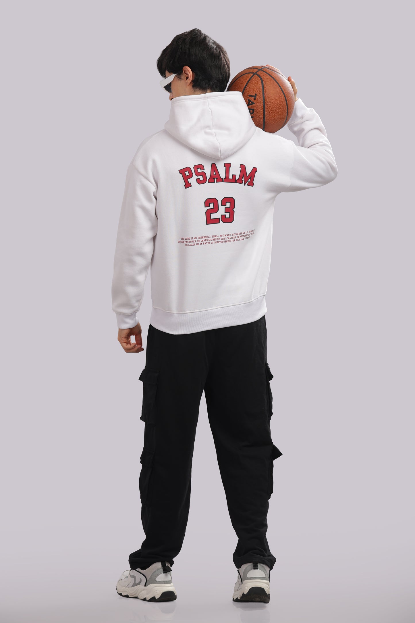 The Psalm 23 Hoodie (with pink text)