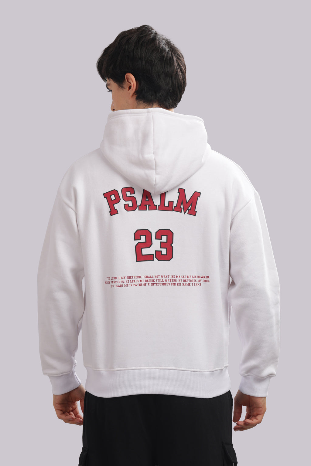 The Psalm 23 Hoodie (with pink text)