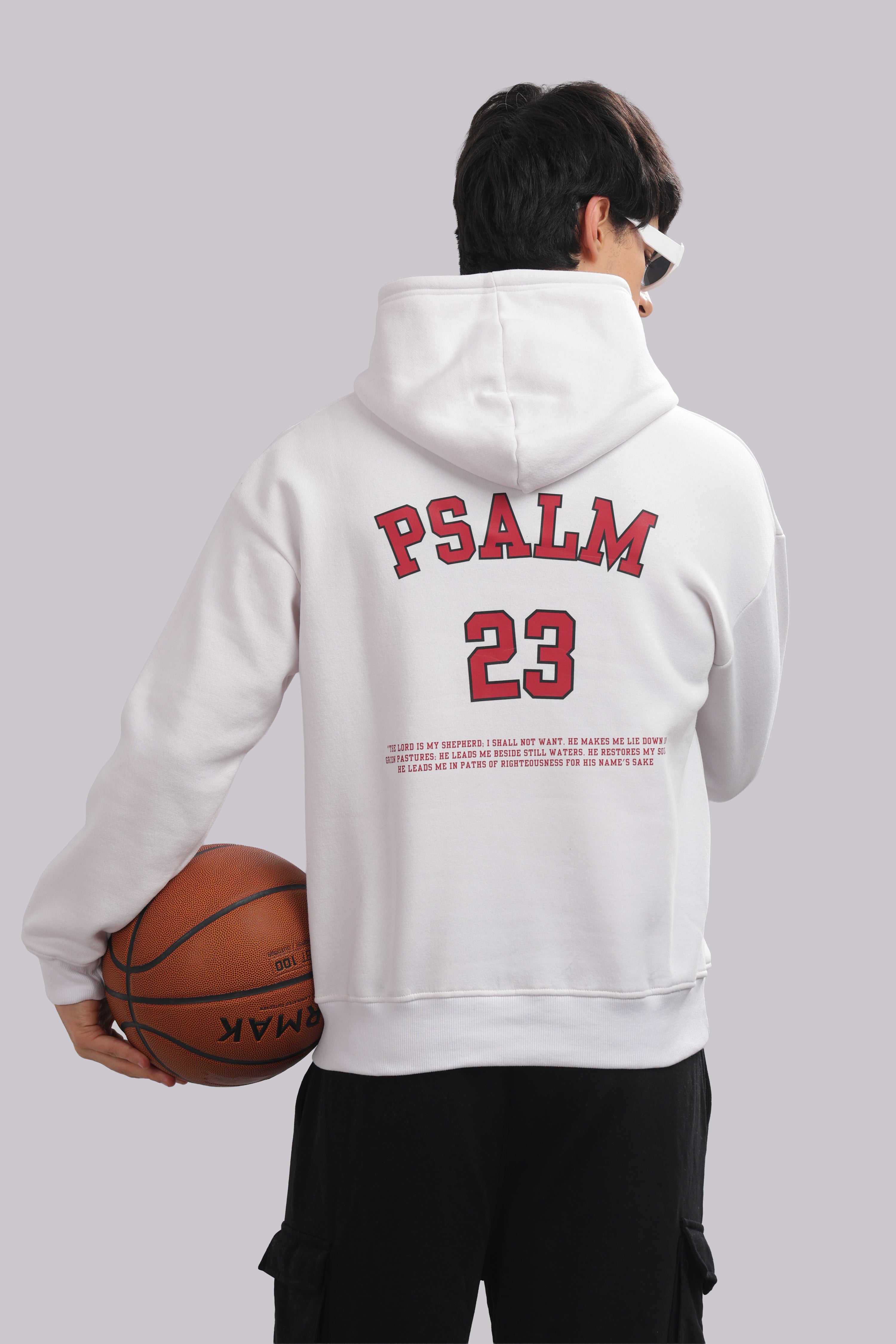 The Psalm 23 Hoodie (with pink text)