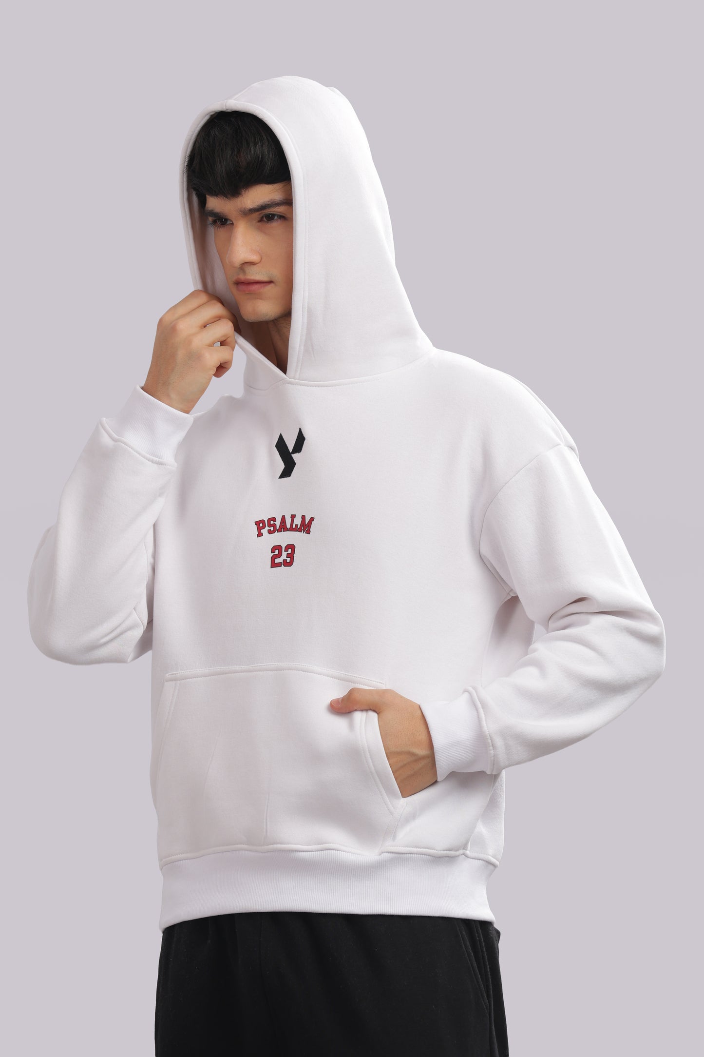 The Psalm 23 Hoodie (with pink text)