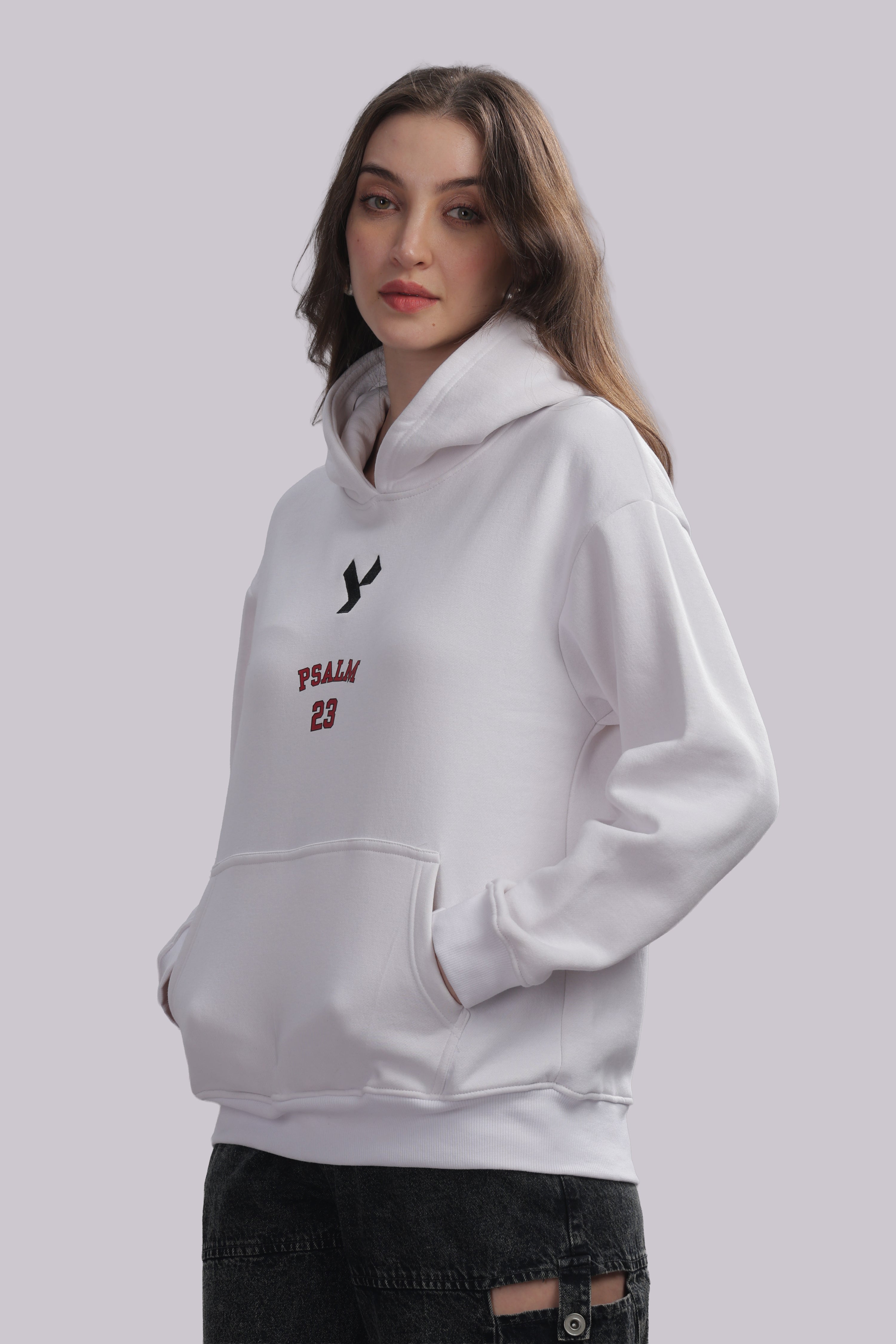 The Psalm 23 Hoodie (with pink text)