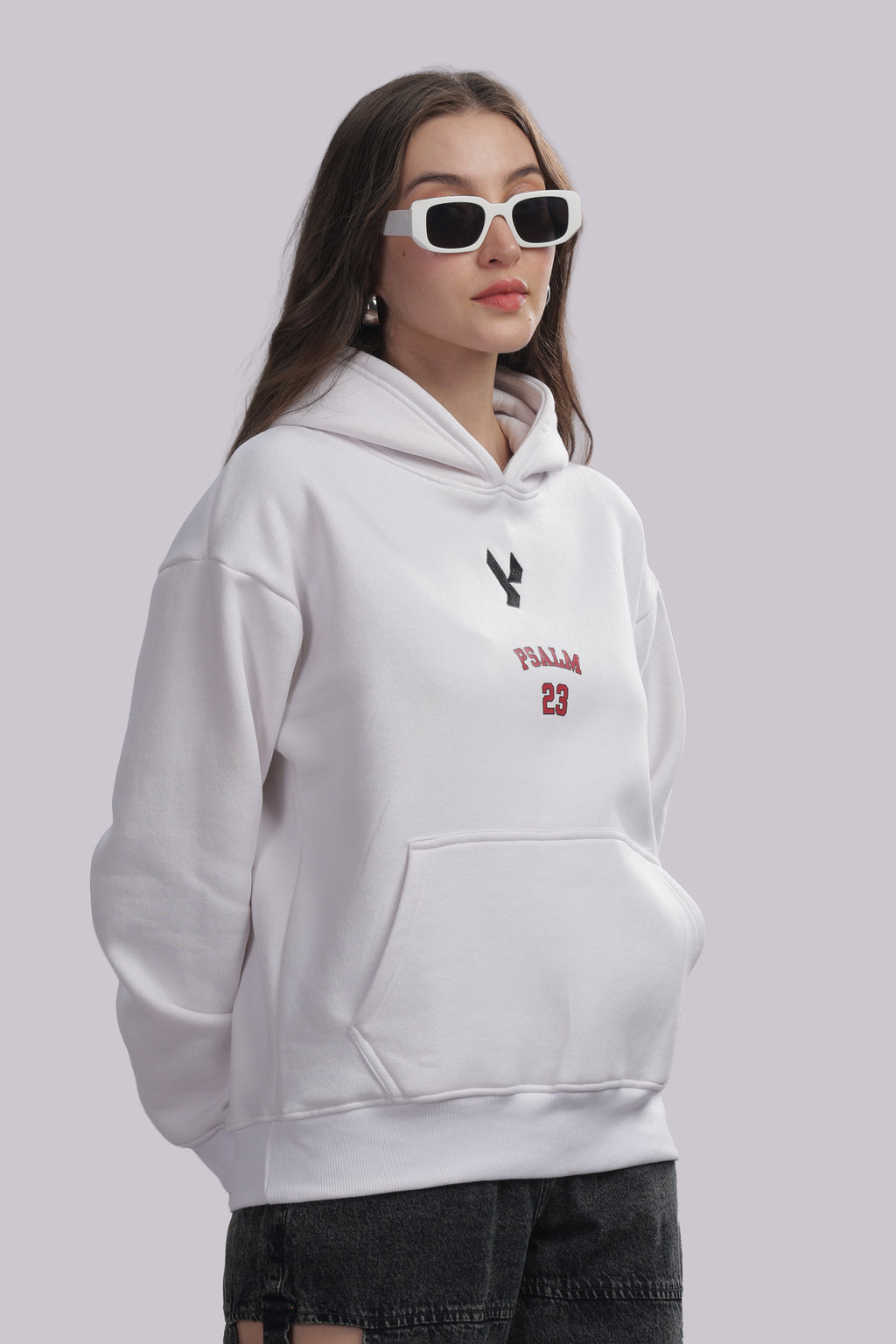 The Psalm 23 Hoodie (with pink text)